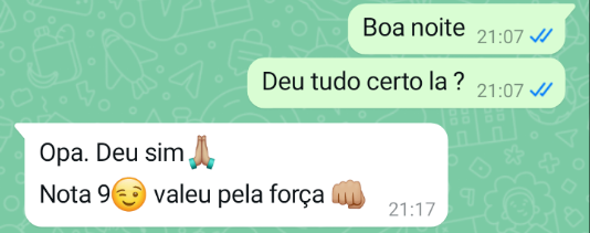 Nota 09 em trabalho escolar